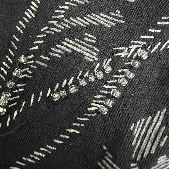 LOGO by Lori Goldstein Small Embellished Slub Knit Tank Tunic with Chiffon Trim - Picture 6 of 8